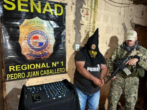 Captura de distribuidor de drogas con cocaína y crack en Pedro Juan Caballero