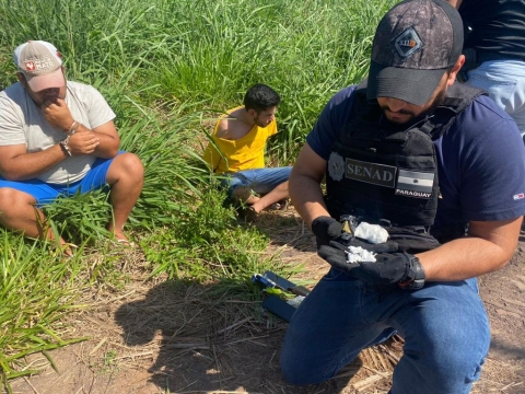 SENAD intercepta a deliverys de cocaína y marihuana en Saltó de Guairá