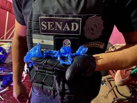 SENAD anuló boca de expendio de drogas en el barrio Cañadita de Ñemby
