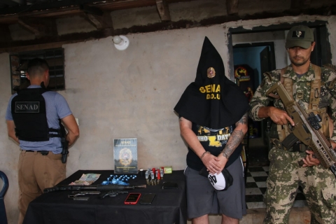 Microtraficante detenido con drogas, armas y municiones en San Lorenzo