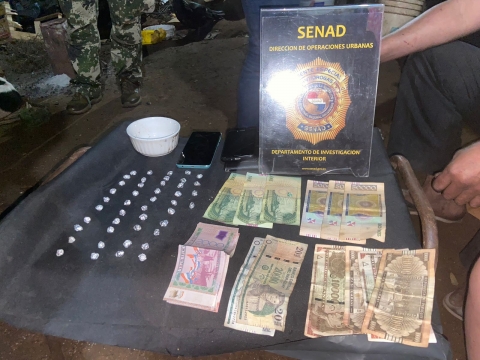 SENAD anuló una boca de expendio de drogas en Yaguarón